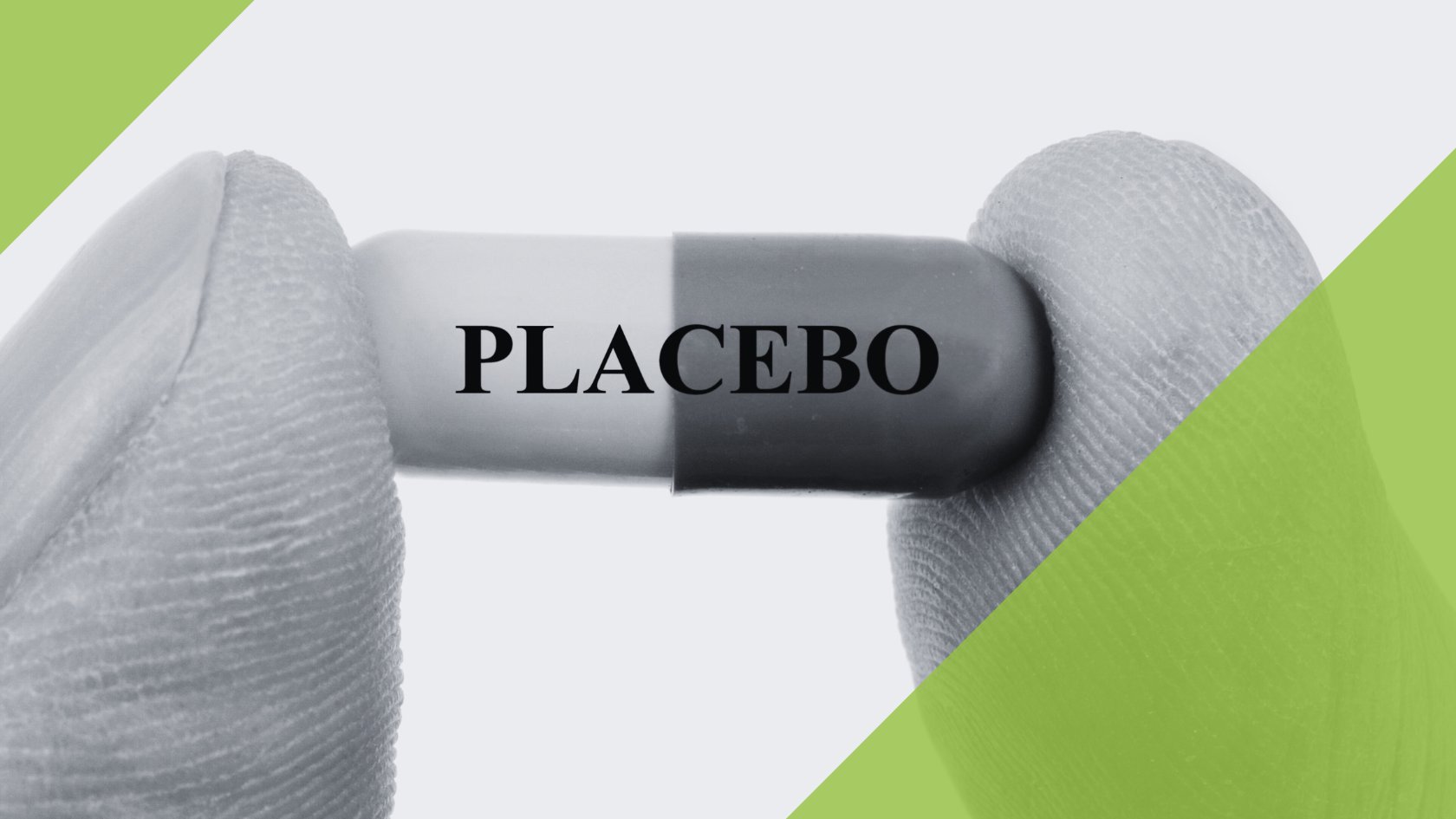 Medikamentkapsel mit Aufschrift Placebo