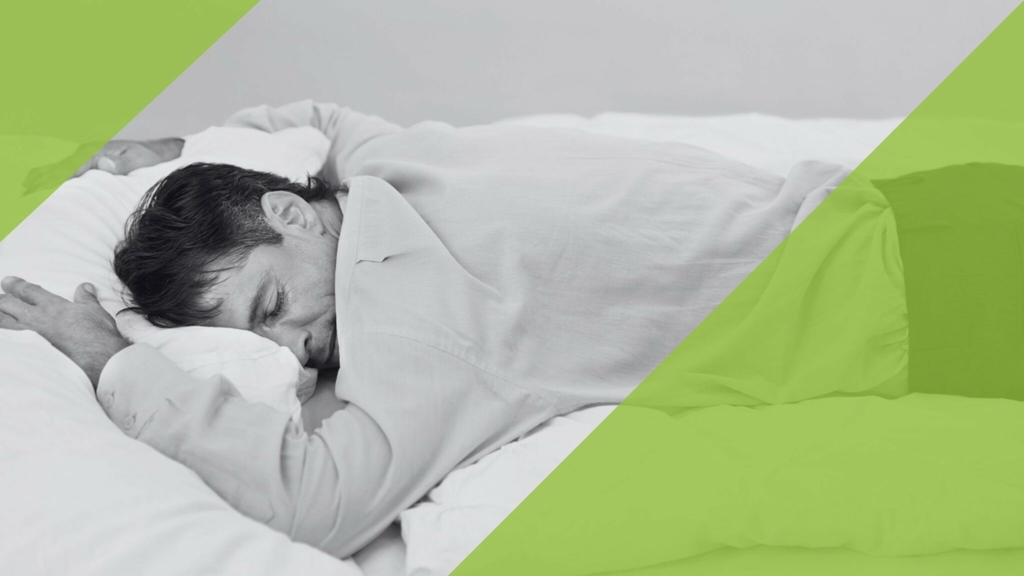 Mann liegt erschöpft auf einem Bett, symbolisiert Erschöpfungsdepression durch chronischen Stress.