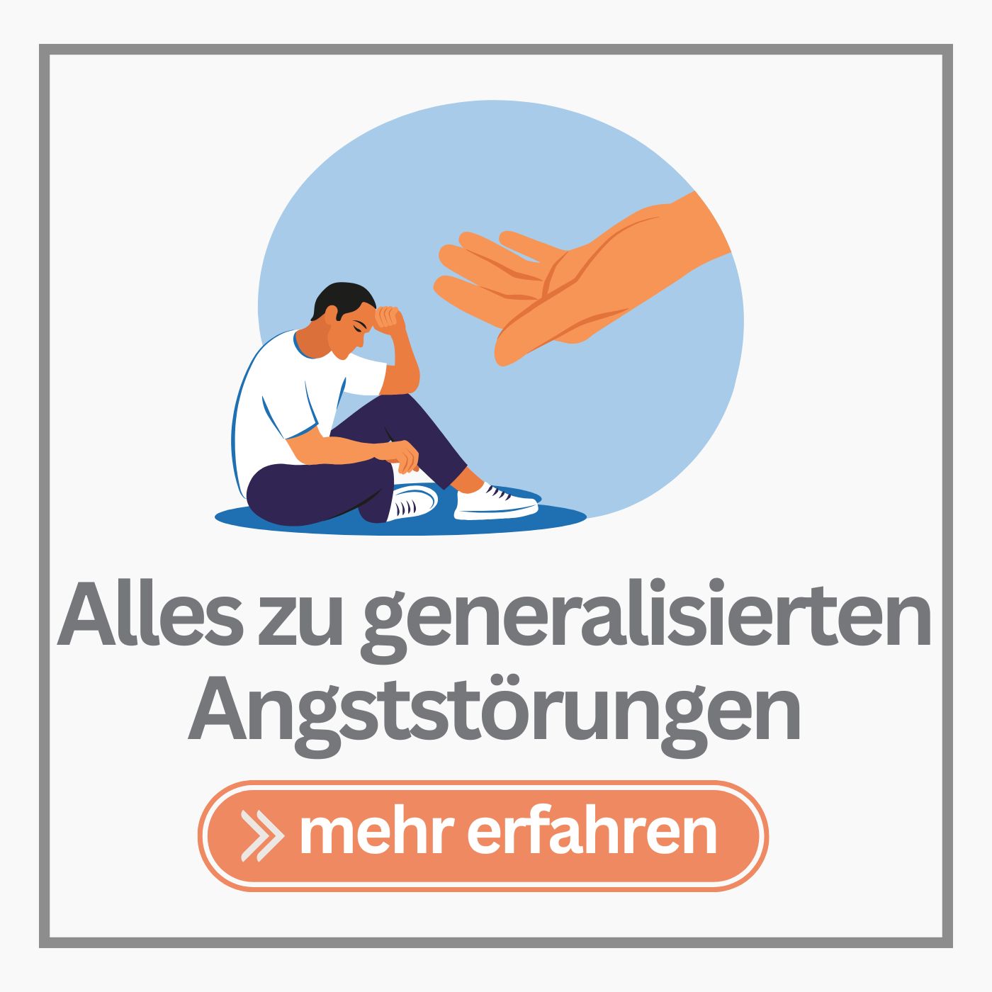 Grafische Darstellung eines Mannes mit einer generalisierten Angststörung